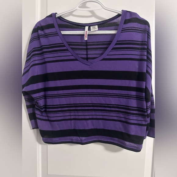 Purple/Black Crop Top - Picture 1 of 7